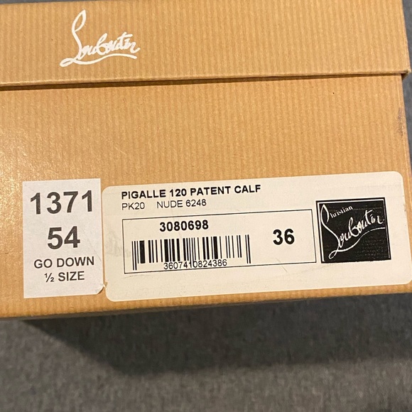Christian Louboutin Pigalle 120 Nude Patent 36 - Picture 2 of 8